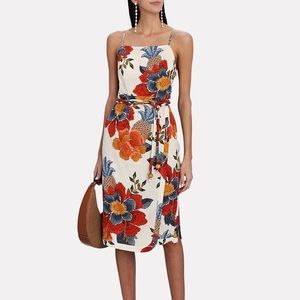 Farm rio white pineapple flower midi dress